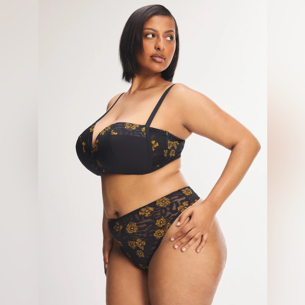 Savage X Fenty Feline Floral High Rise Thong 2X - Picture 2 of 7